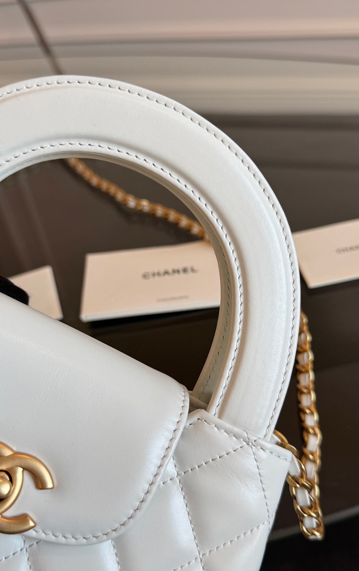 KELLY SHOPPING BAG 19 IN WHITE CALFSKIN GOLD HARDWARE mysite