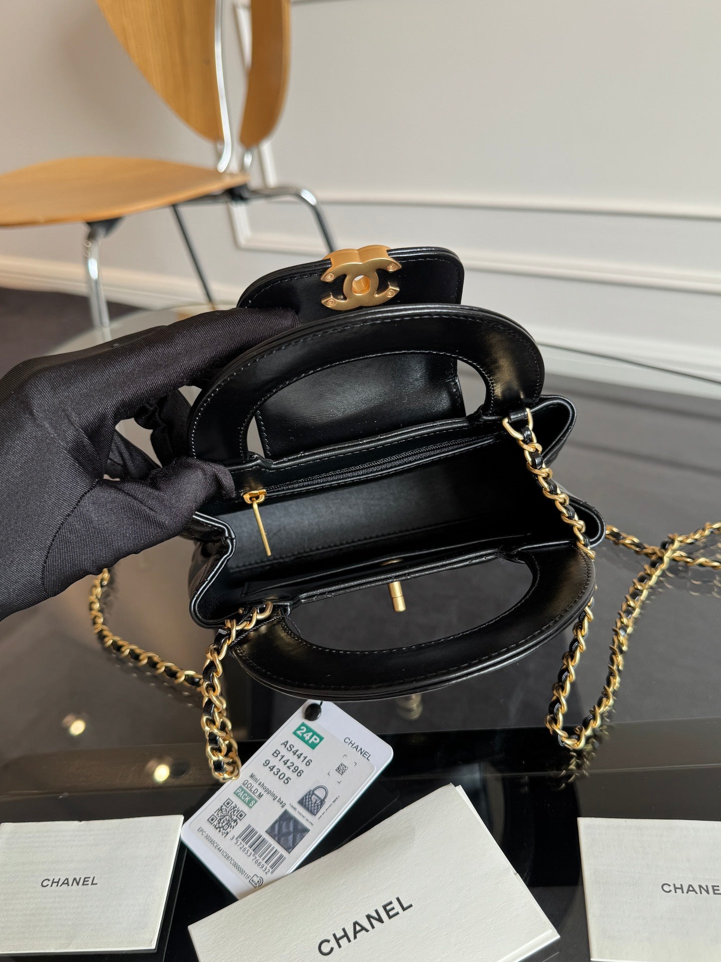 KELLY SHOPPING BAG 19 IN BLACK CALFSKIN GOLD HARDWARE mysite