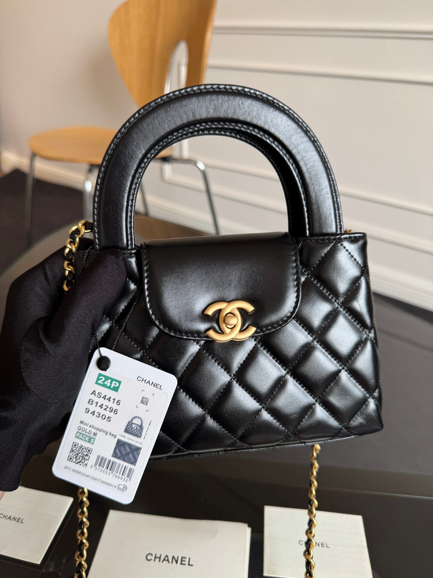 KELLY SHOPPING BAG 19 IN BLACK CALFSKIN GOLD HARDWARE mysite