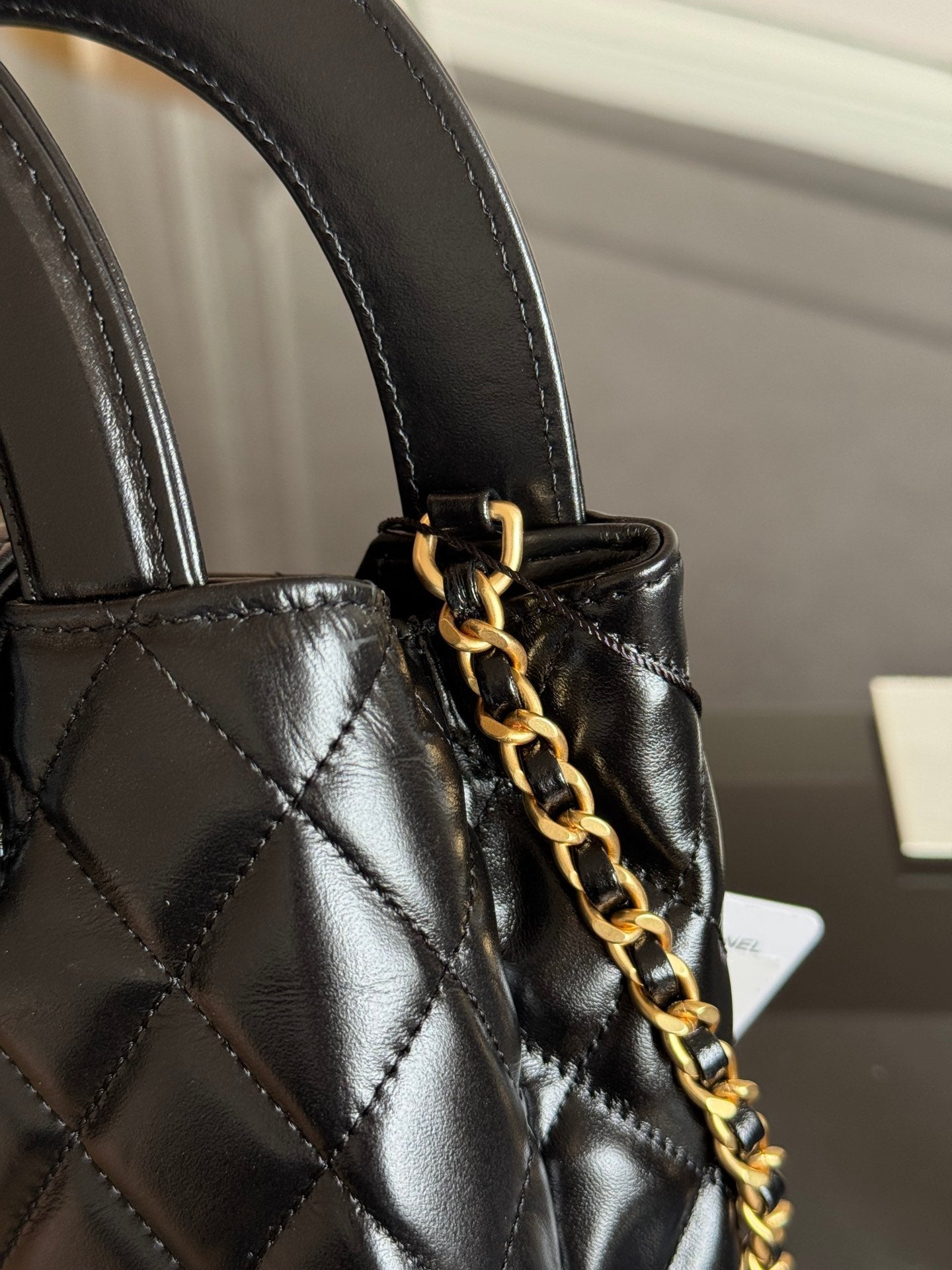 KELLY SHOPPING BAG 19 IN BLACK CALFSKIN GOLD HARDWARE mysite
