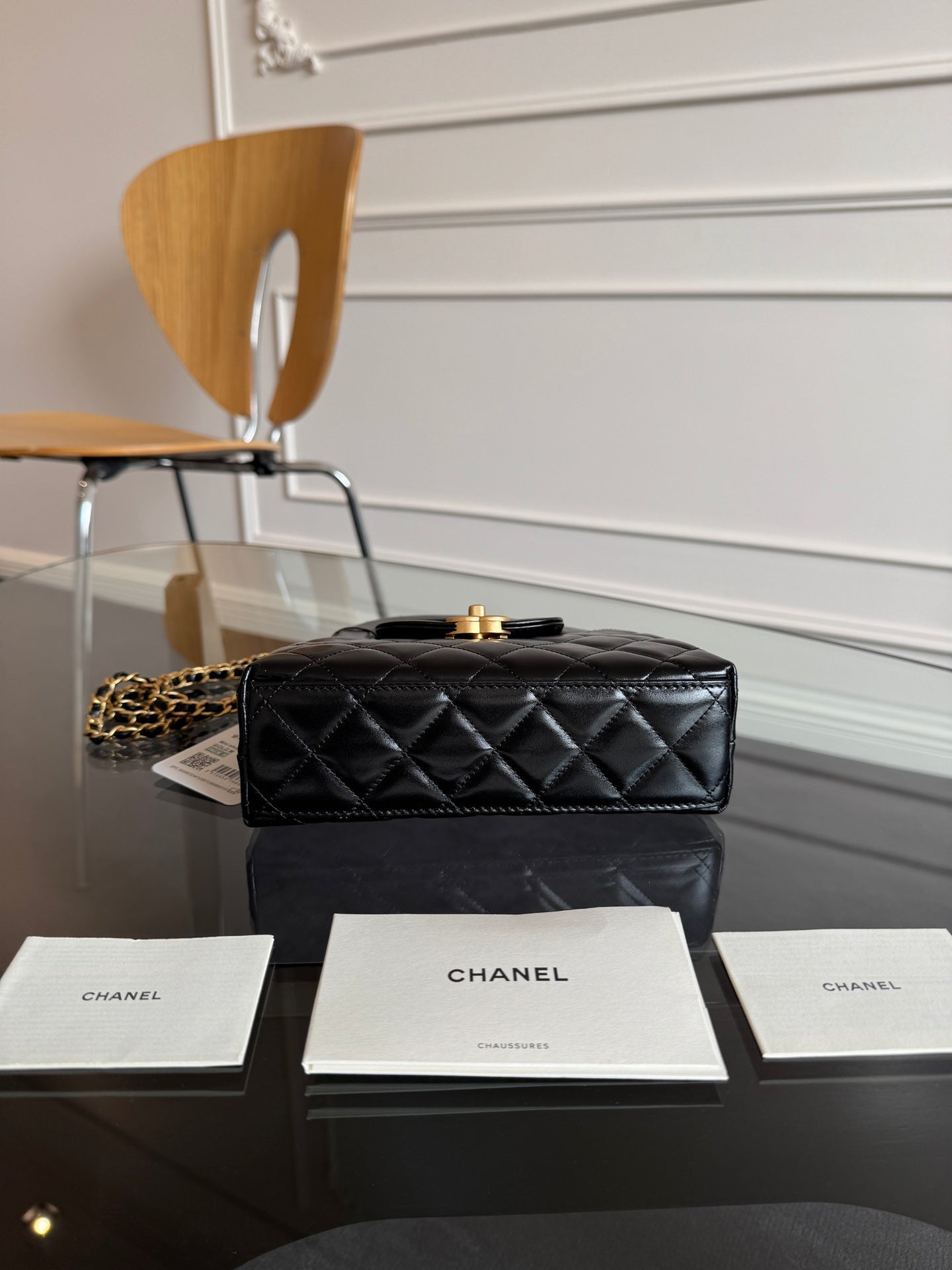 KELLY SHOPPING BAG 19 IN BLACK CALFSKIN GOLD HARDWARE mysite