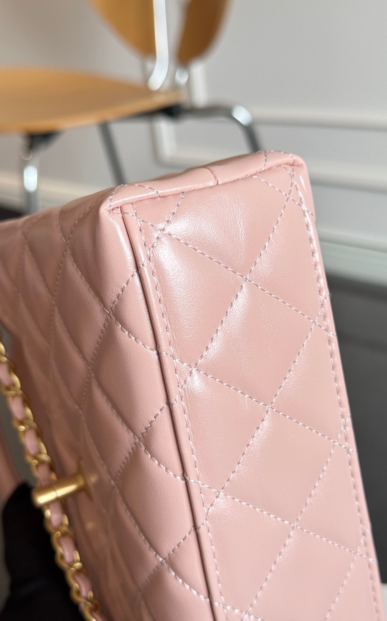 KELLY SHOPPING BAG 19 IN LIGHT PINK CALFSKIN GOLD HARDWARE mysite