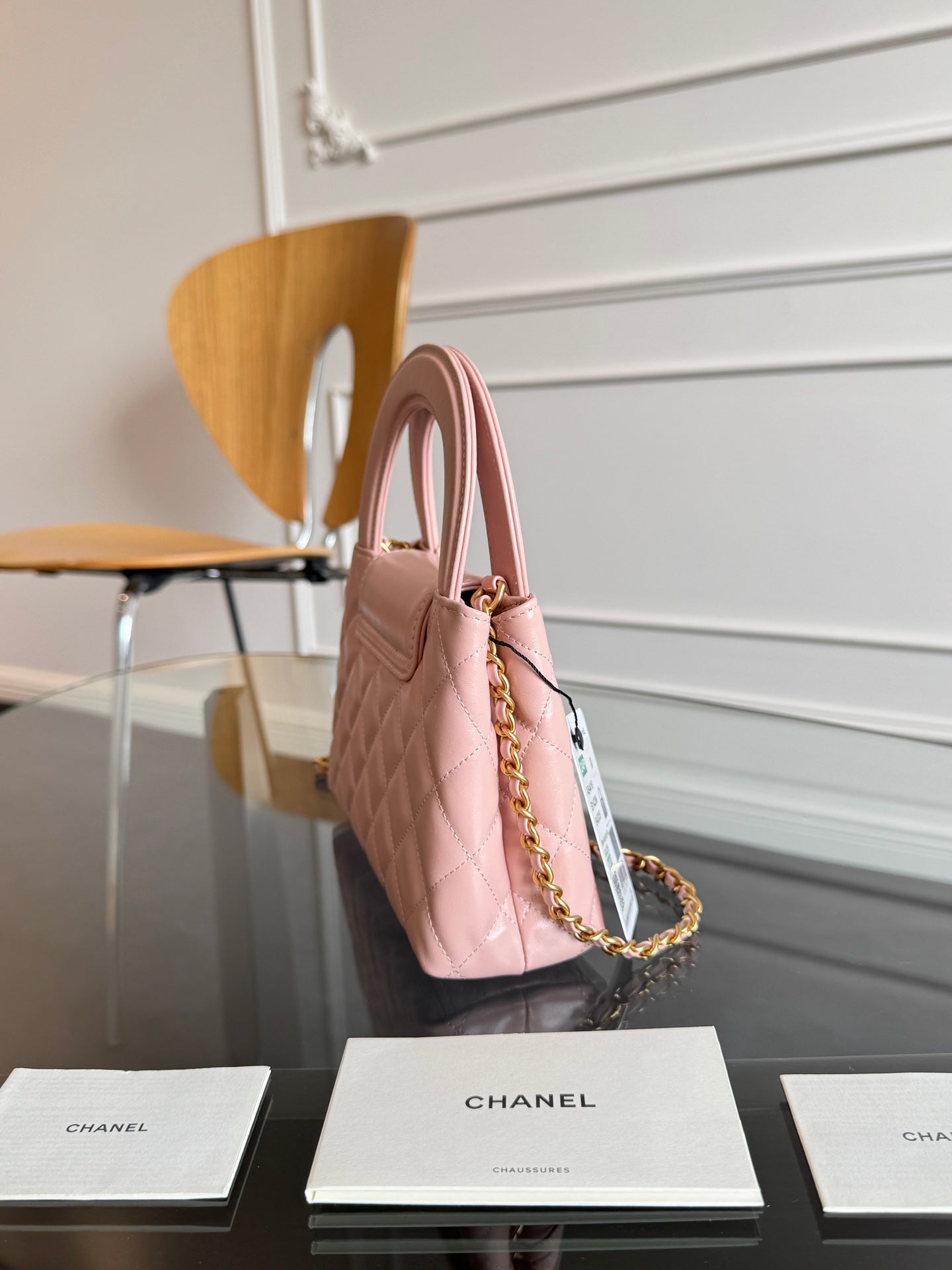 KELLY SHOPPING BAG 19 IN LIGHT PINK CALFSKIN GOLD HARDWARE mysite