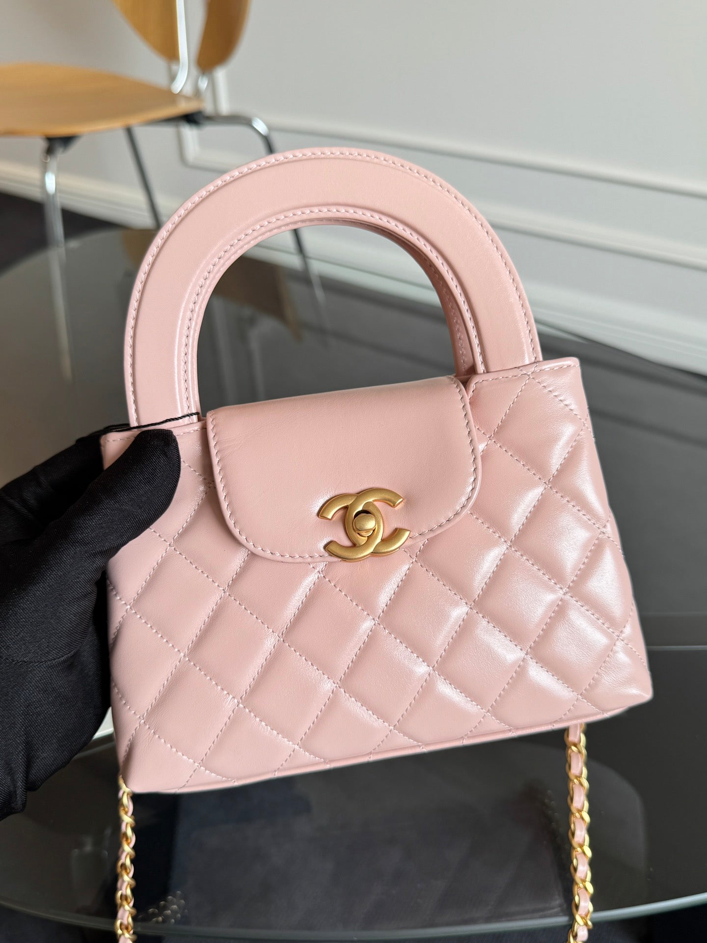 KELLY SHOPPING BAG 19 IN LIGHT PINK CALFSKIN GOLD HARDWARE mysite