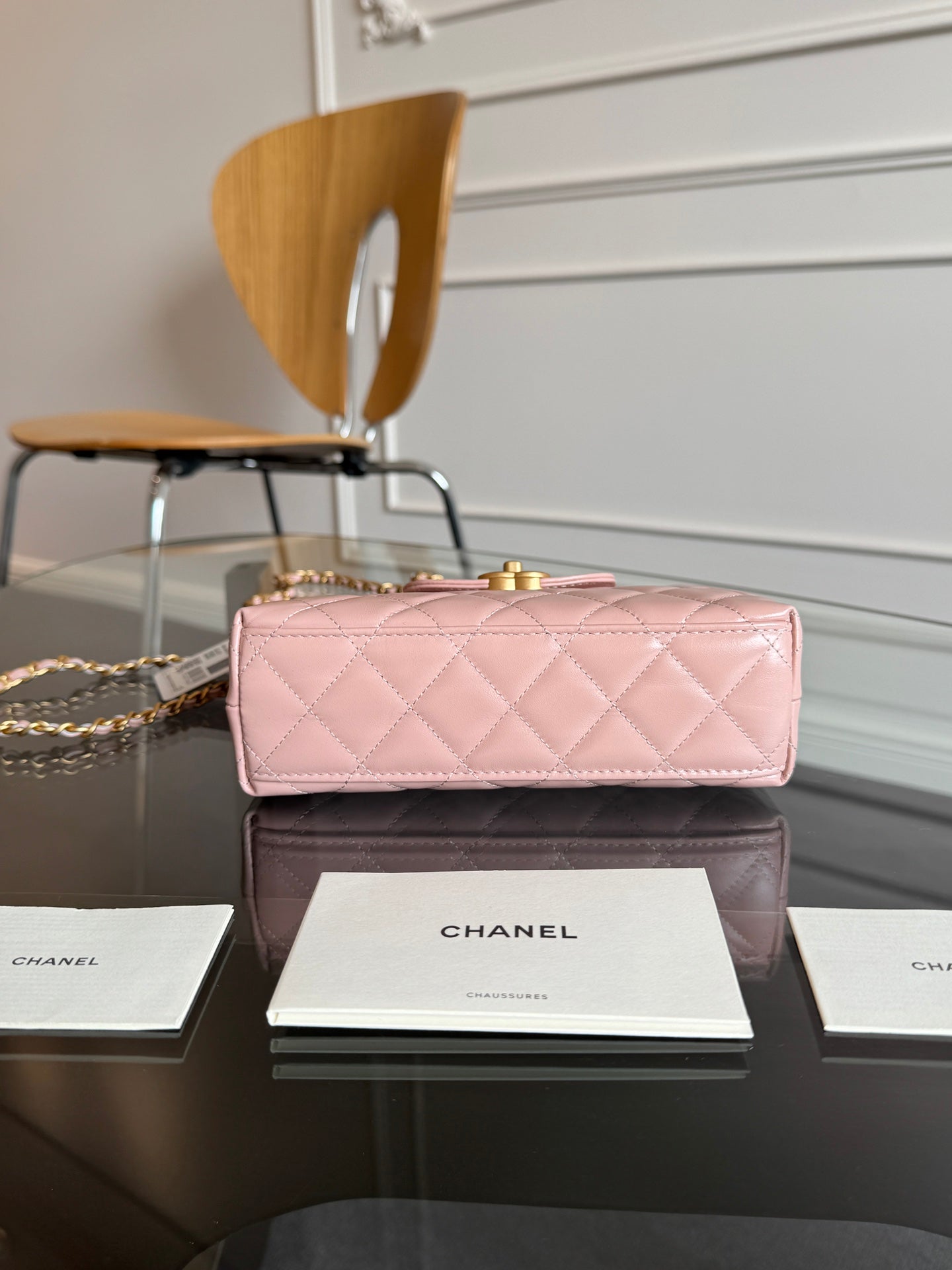 KELLY SHOPPING BAG 19 IN LIGHT PINK CALFSKIN GOLD HARDWARE mysite