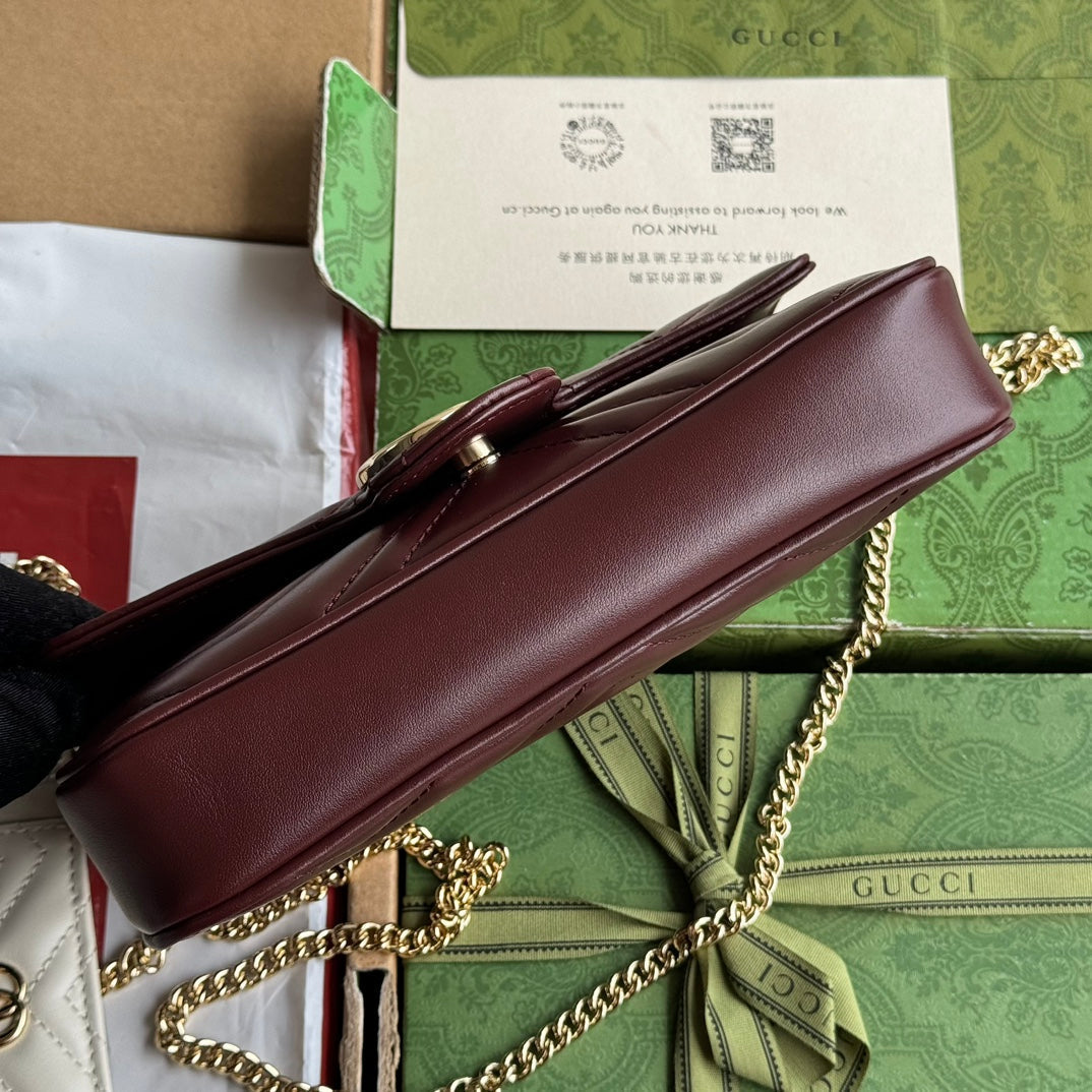 gg marmont 26cm cherry red calfskin gold hardware mysite