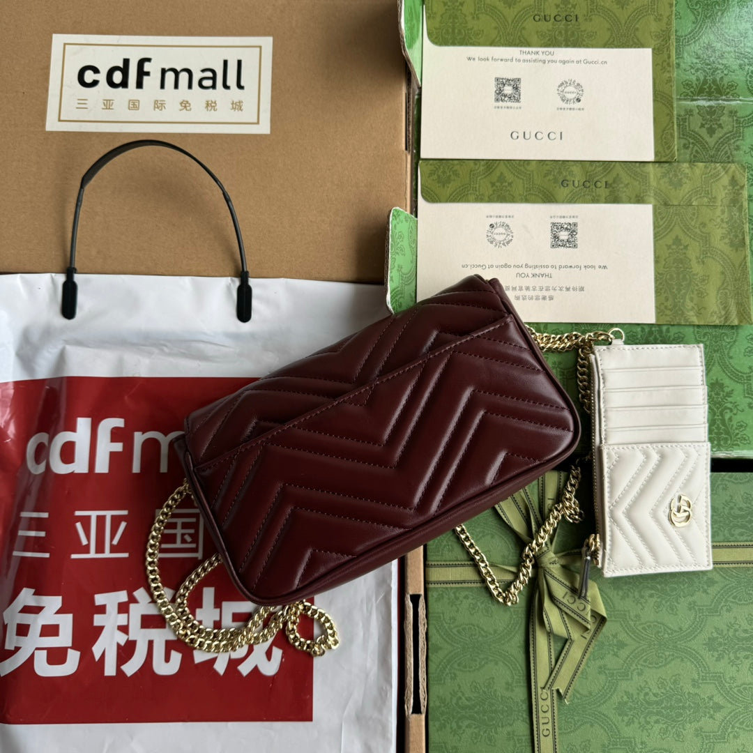 gg marmont 26cm cherry red calfskin gold hardware mysite