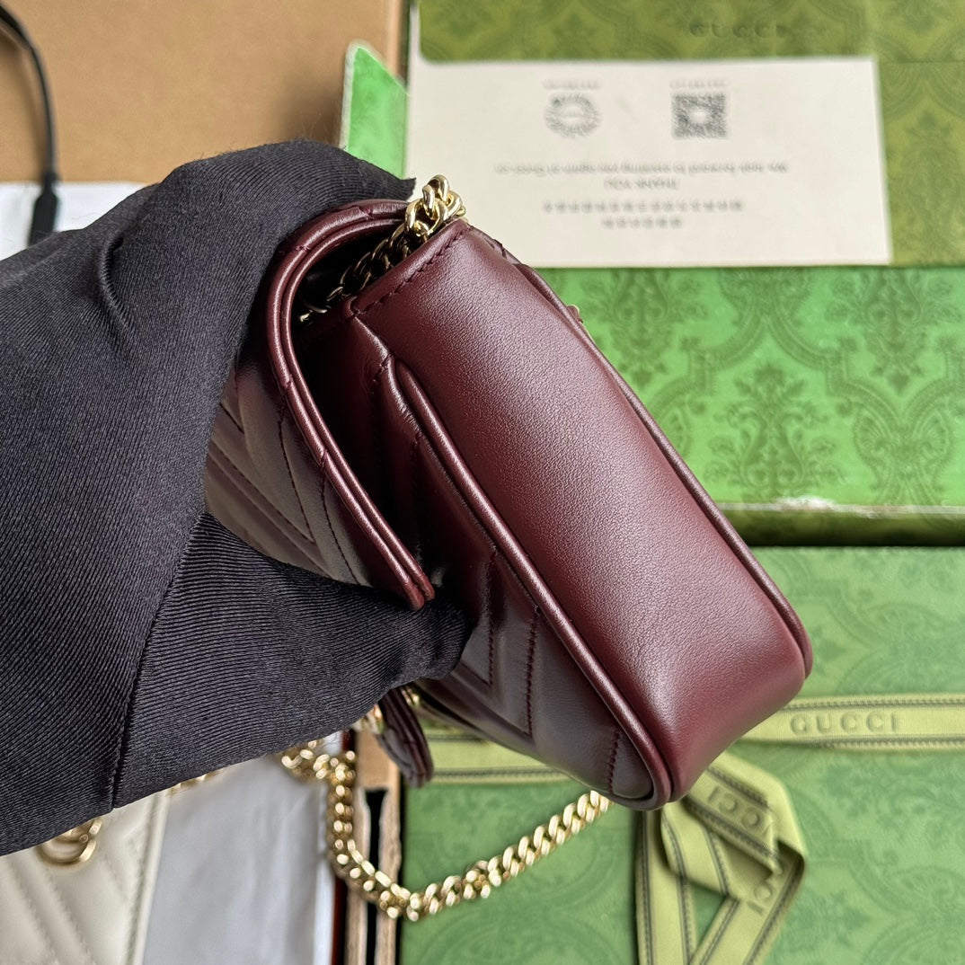 gg marmont 26cm cherry red calfskin gold hardware mysite