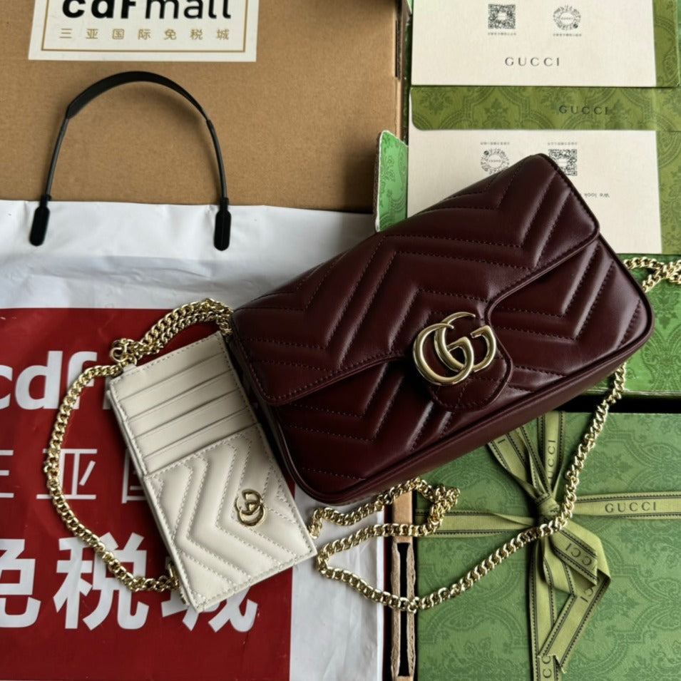 gg marmont 26cm cherry red calfskin gold hardware mysite