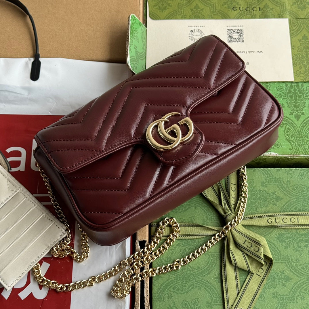 gg marmont 26cm cherry red calfskin gold hardware mysite