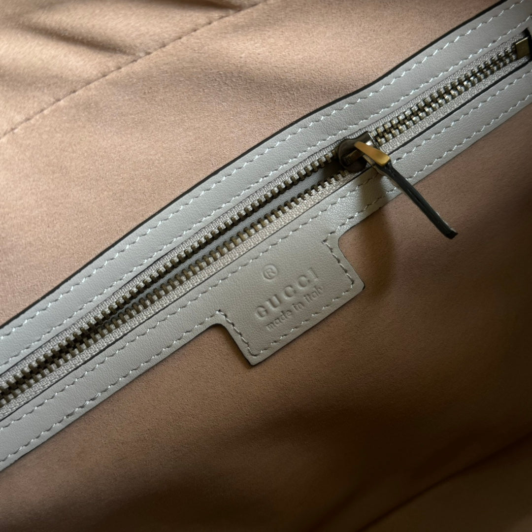 gg marmont medium top handle 35cm cream calfskin gold hardware mysite