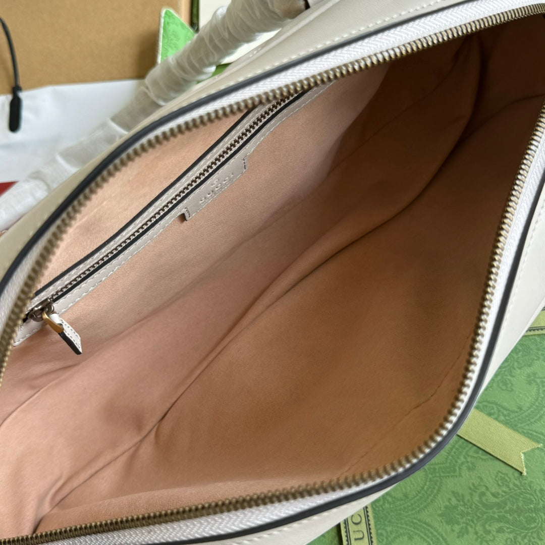 gg marmont medium top handle 35cm cream calfskin gold hardware mysite