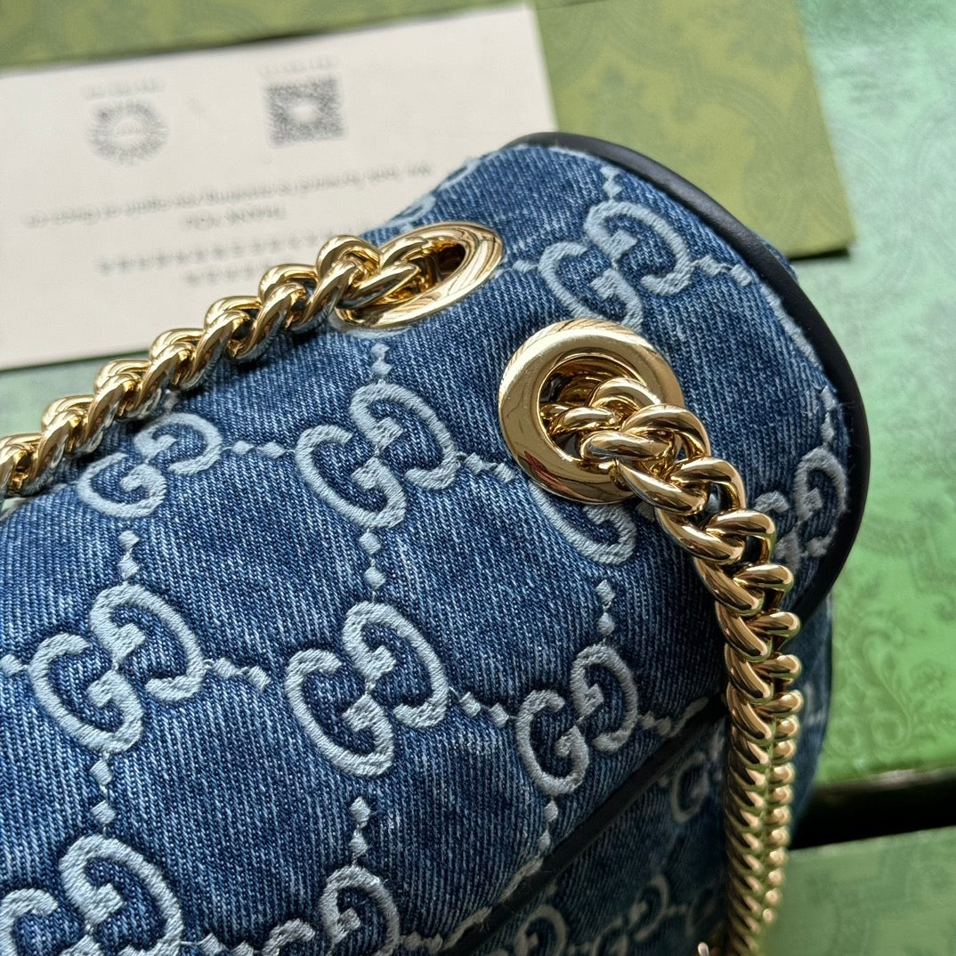 gg marmont 26cm blue monogram denim gold hardware mysite