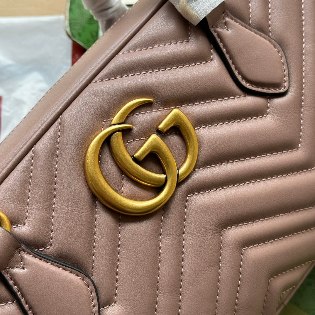 gg marmont medium top handle 35cm nude calfskin gold hardware mysite