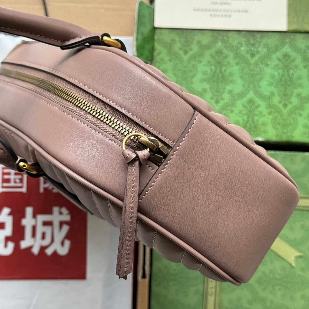 gg marmont medium top handle 35cm nude calfskin gold hardware mysite