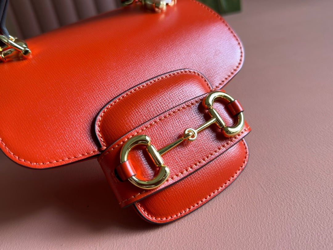 Gucci Horsebit Bag Red Leather 239808 mysite