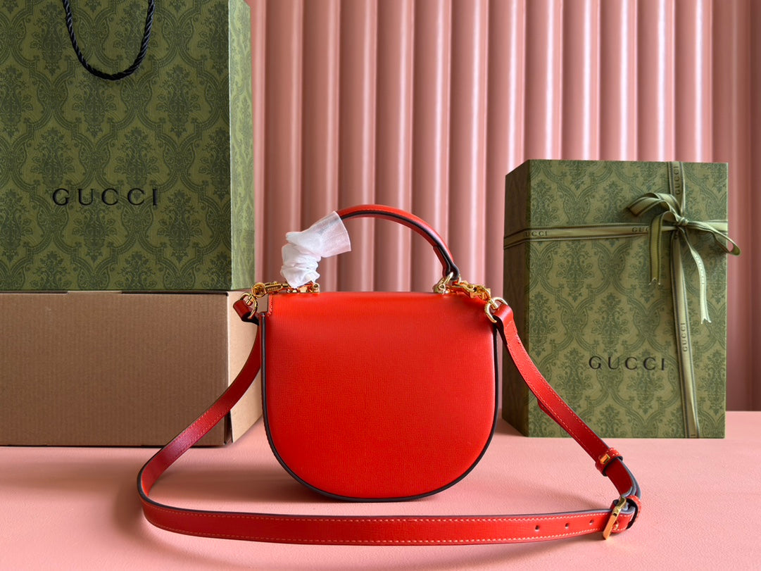 Gucci Horsebit Bag Red Leather 239808 mysite