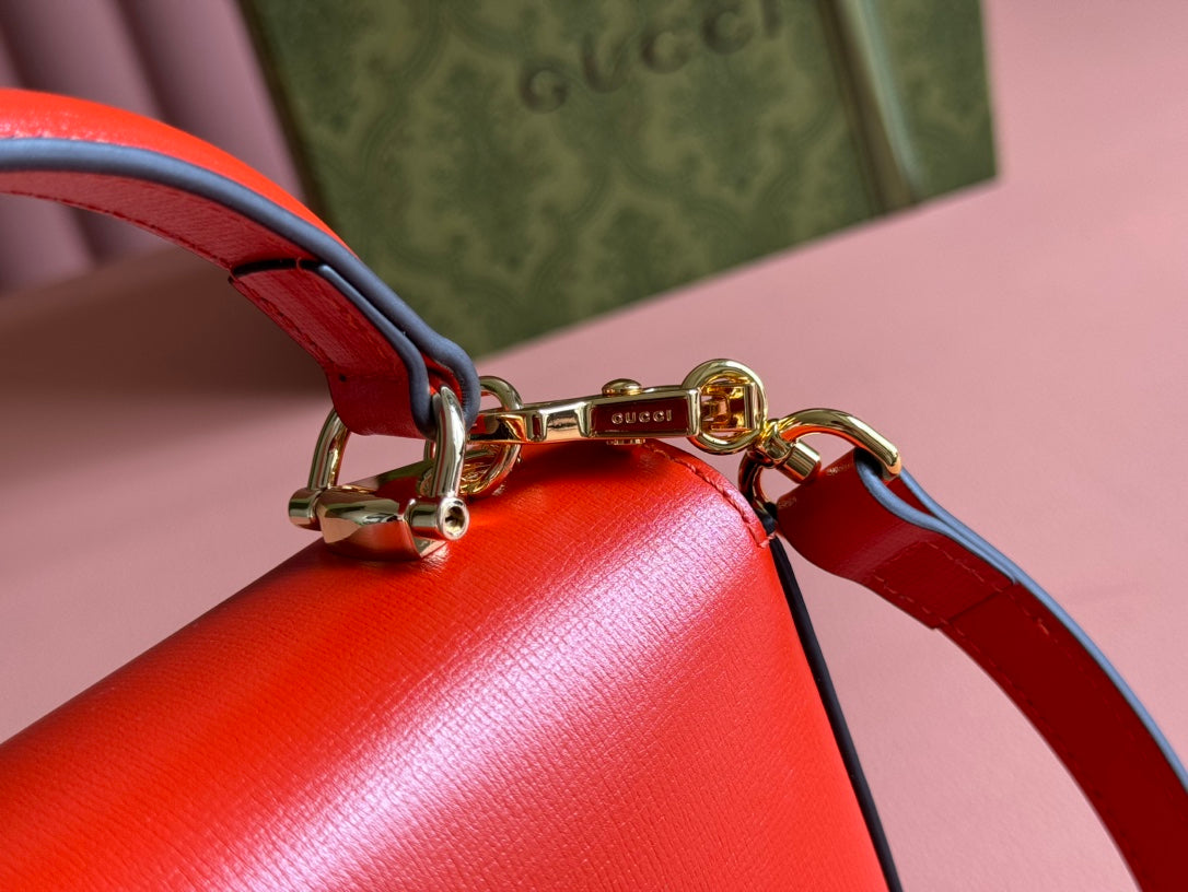 Gucci Horsebit Bag Red Leather 239808 mysite