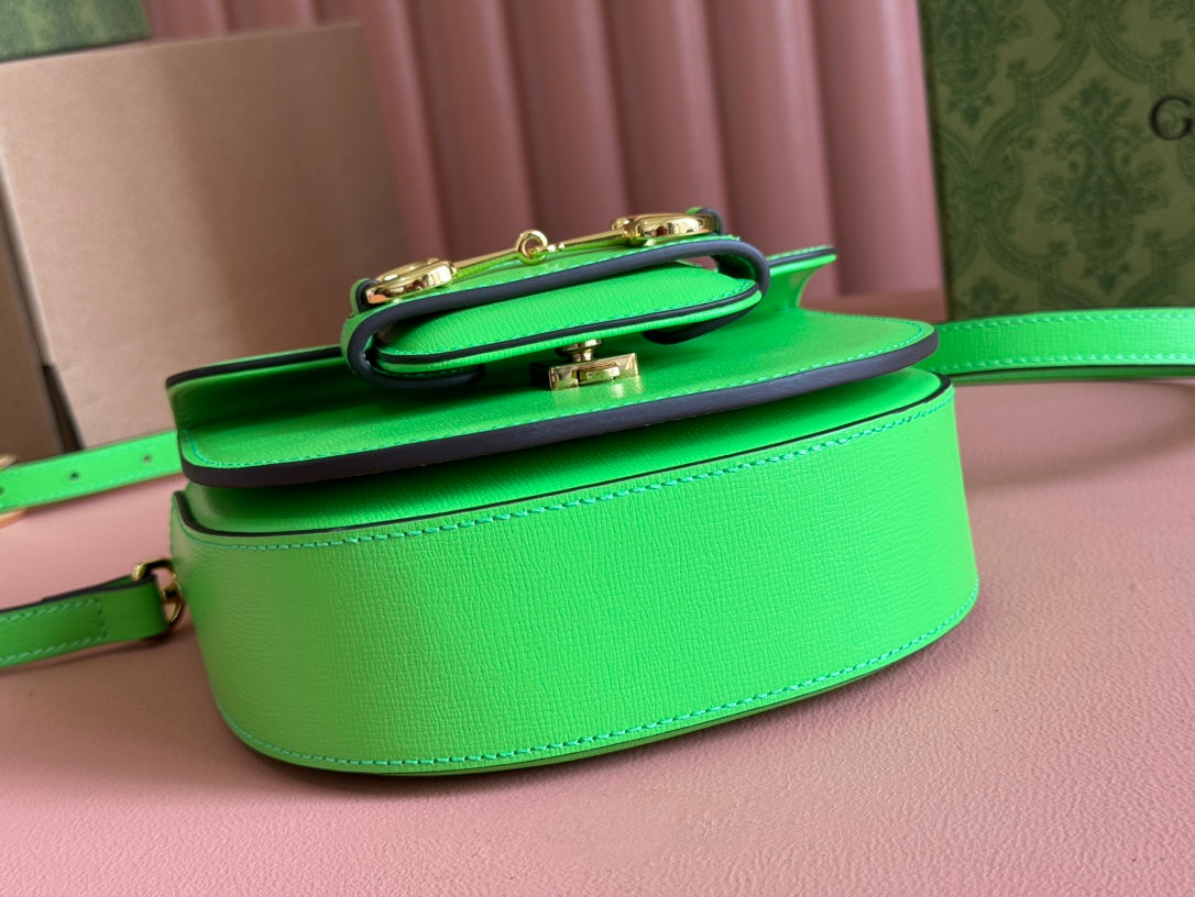Gucci Horsebit Bag Green Leather 239807 mysite