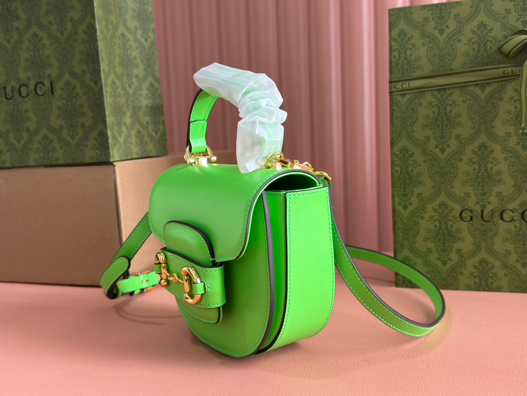 Gucci Horsebit Bag Green Leather 239807 mysite