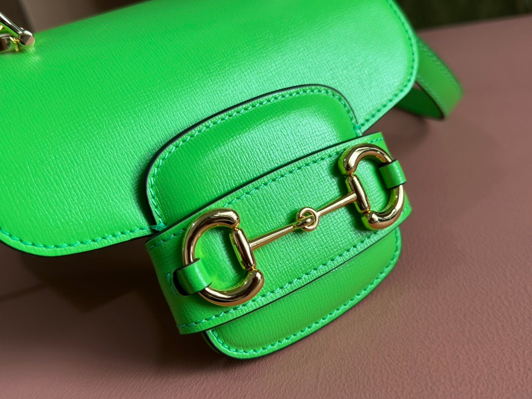 Gucci Horsebit Bag Green Leather 239807 mysite