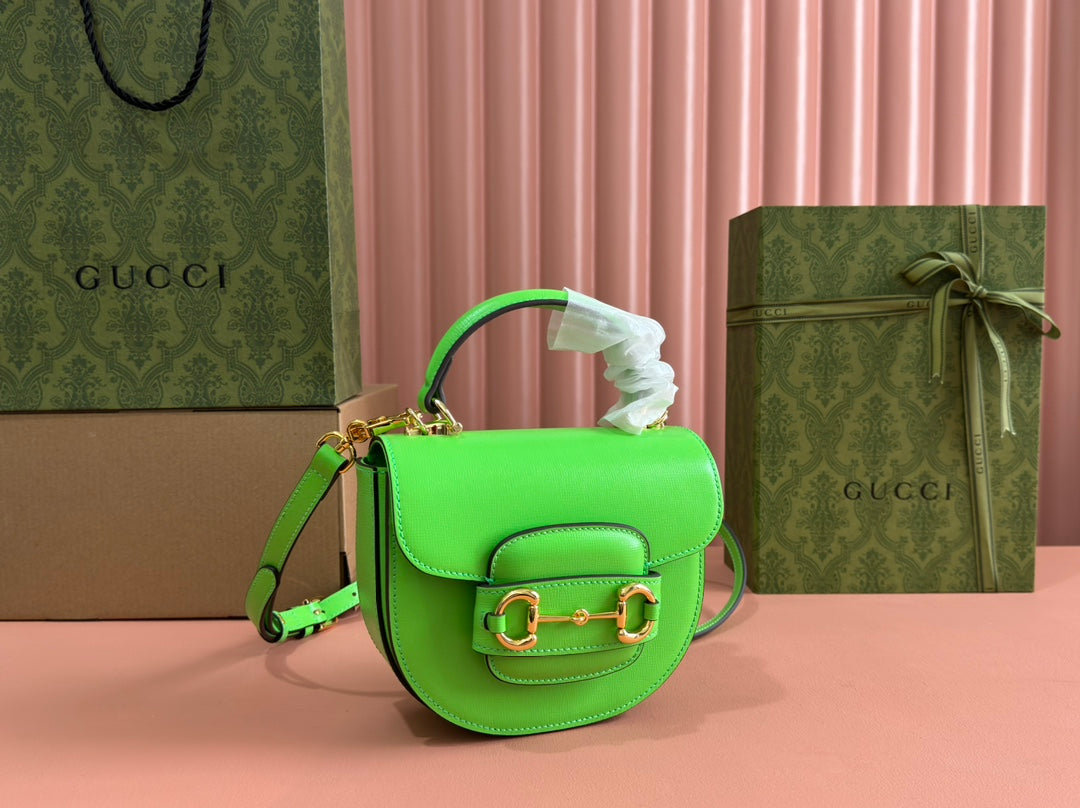 Gucci Horsebit Bag Green Leather 239807 mysite