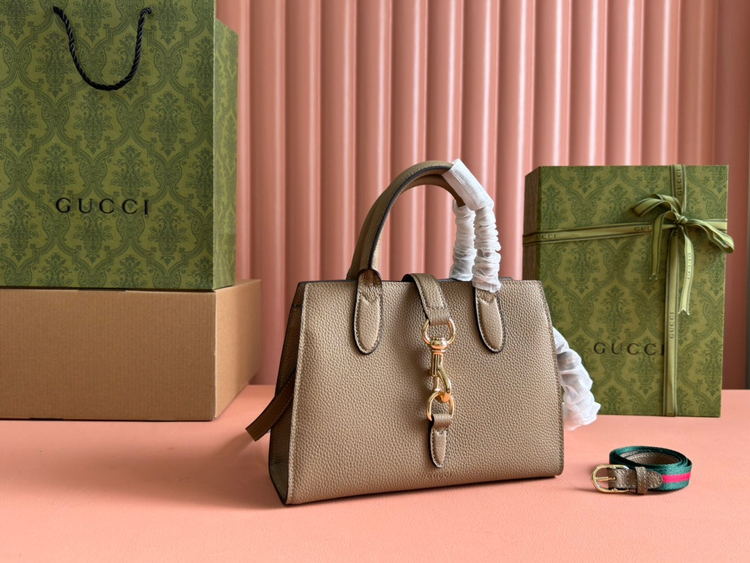 Gucci Jackie Tote Bag Beige Leather 248602 mysite
