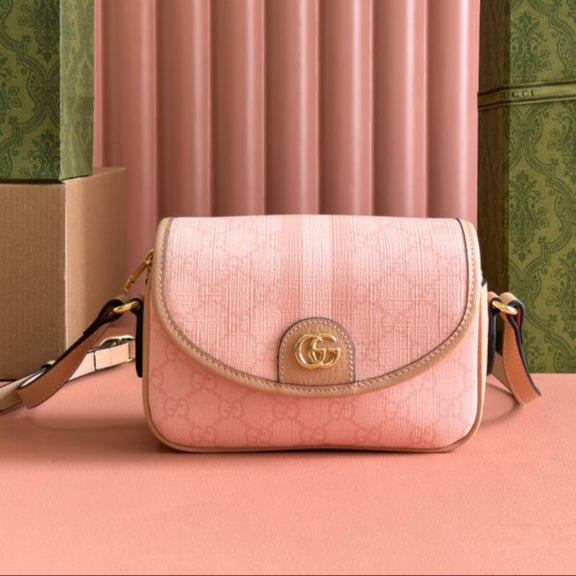 Gucci Ophidia 19cm Bag Pink Canvas 239919 mysite