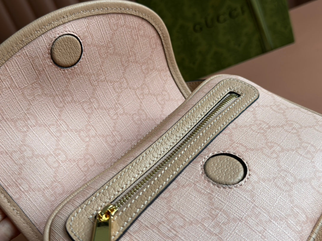 Gucci Ophidia 19cm Bag Pink Canvas 239919 mysite