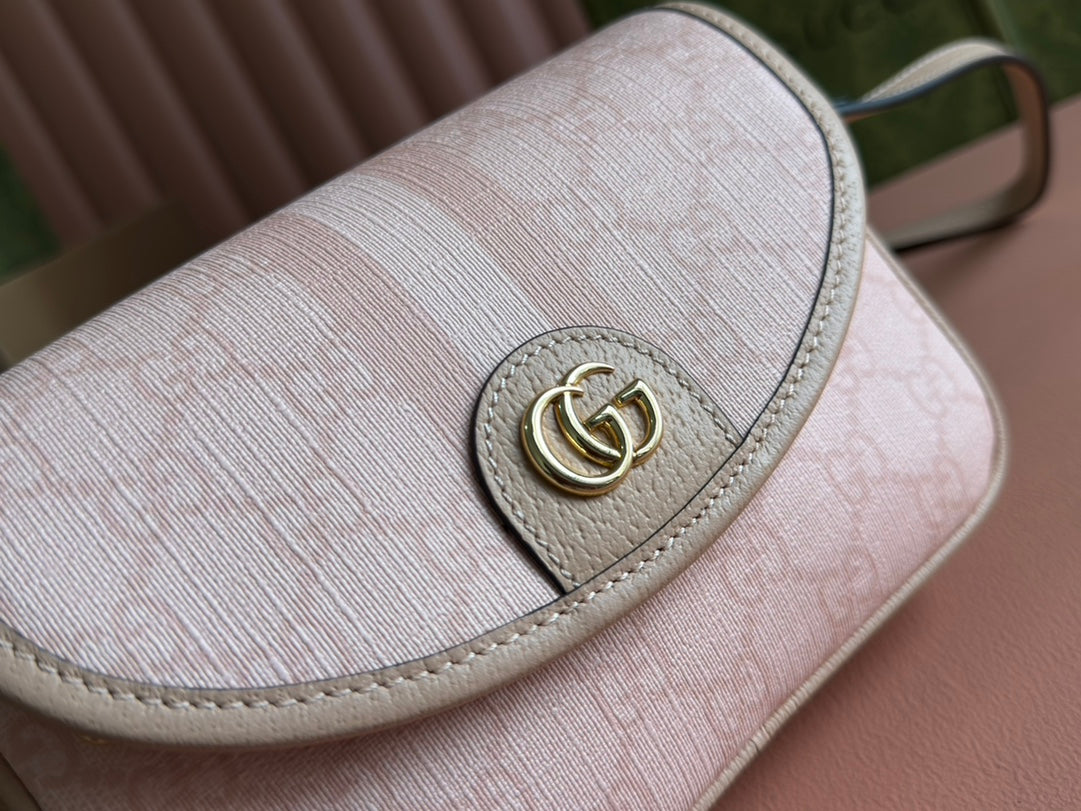 Gucci Ophidia 19cm Bag Pink Canvas 239919 mysite