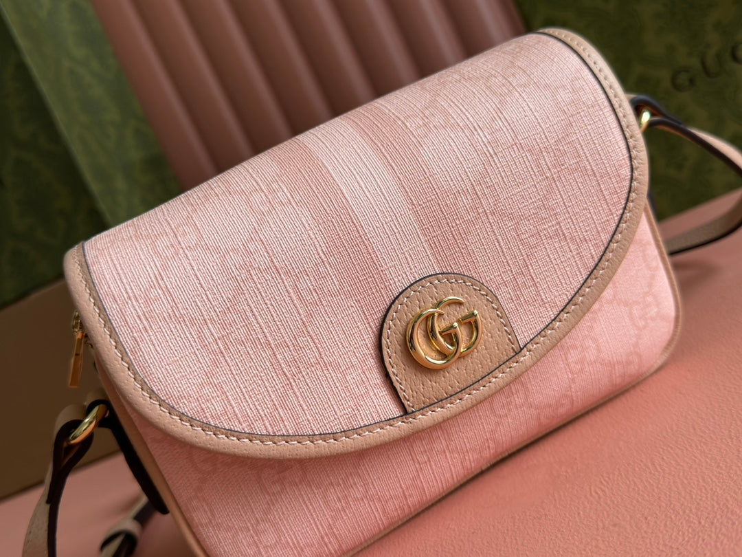 Gucci Ophidia 19cm Bag Pink Canvas 239919 mysite
