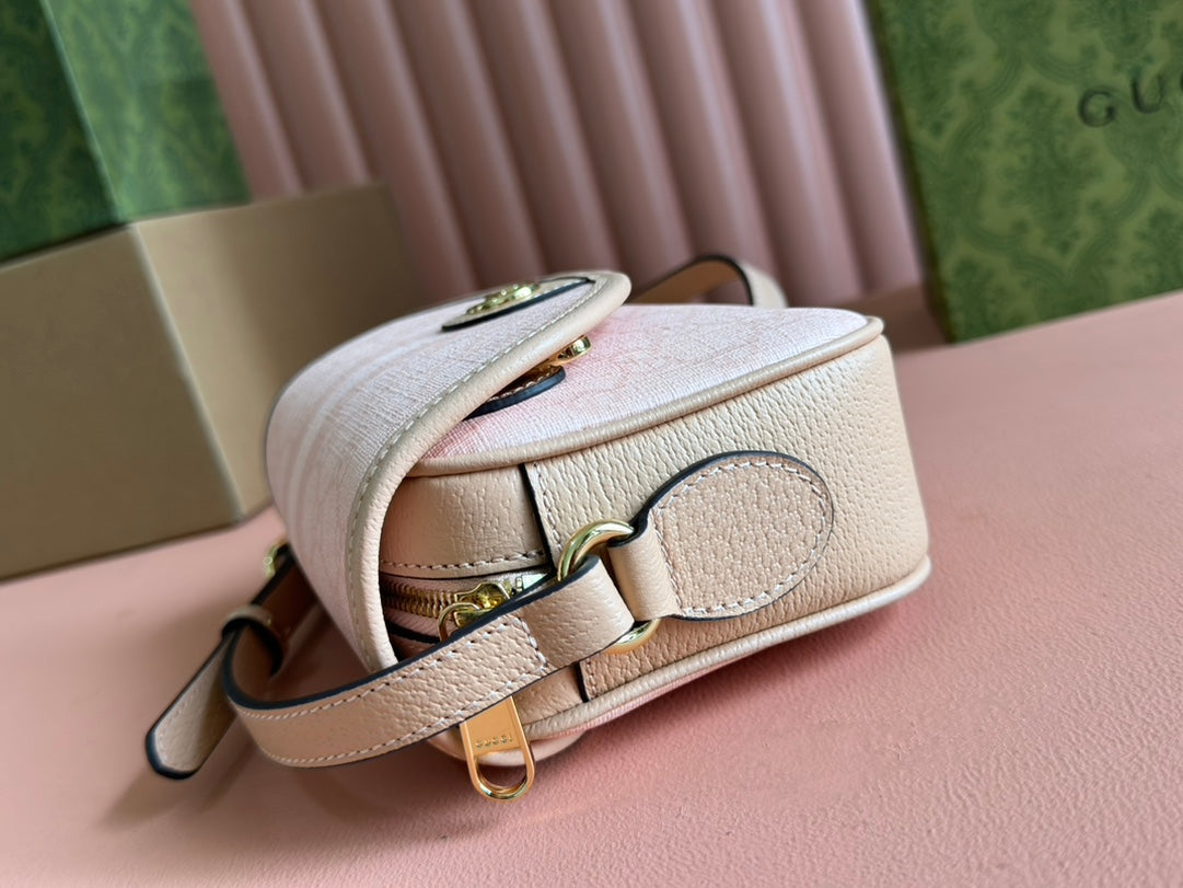 Gucci Ophidia 19cm Bag Pink Canvas 239919 mysite
