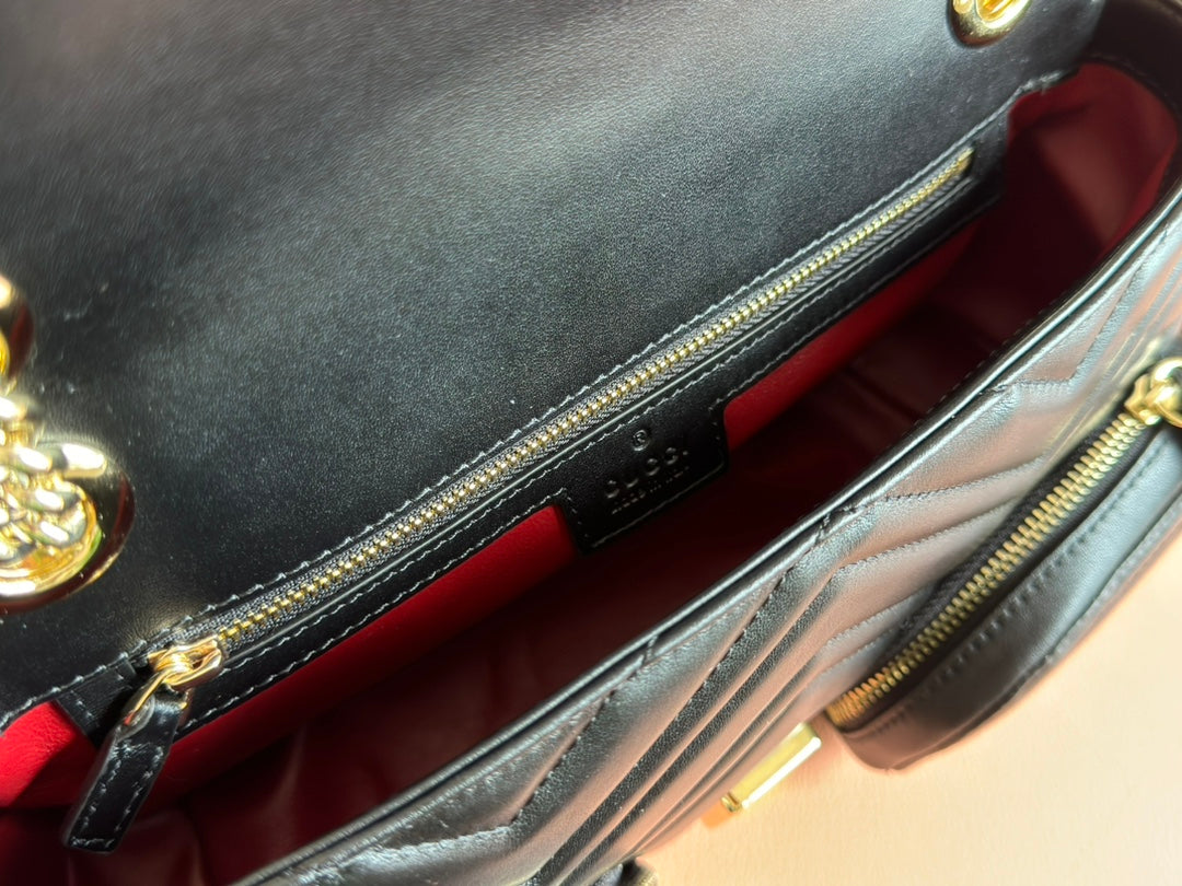 Gucci Marmont Bag Black Leather 244247 mysite
