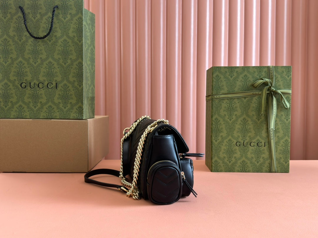 Gucci Marmont Bag Black Leather 244247 mysite