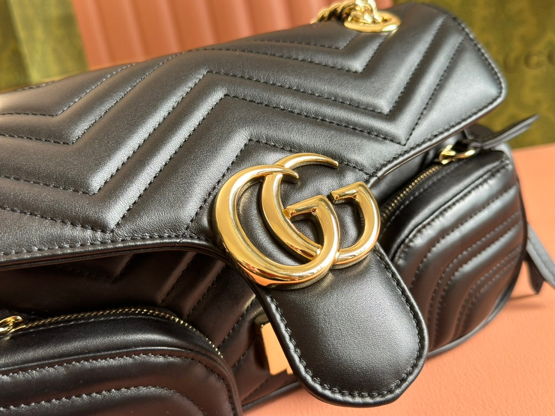Gucci Marmont Bag Black Leather 244247 mysite