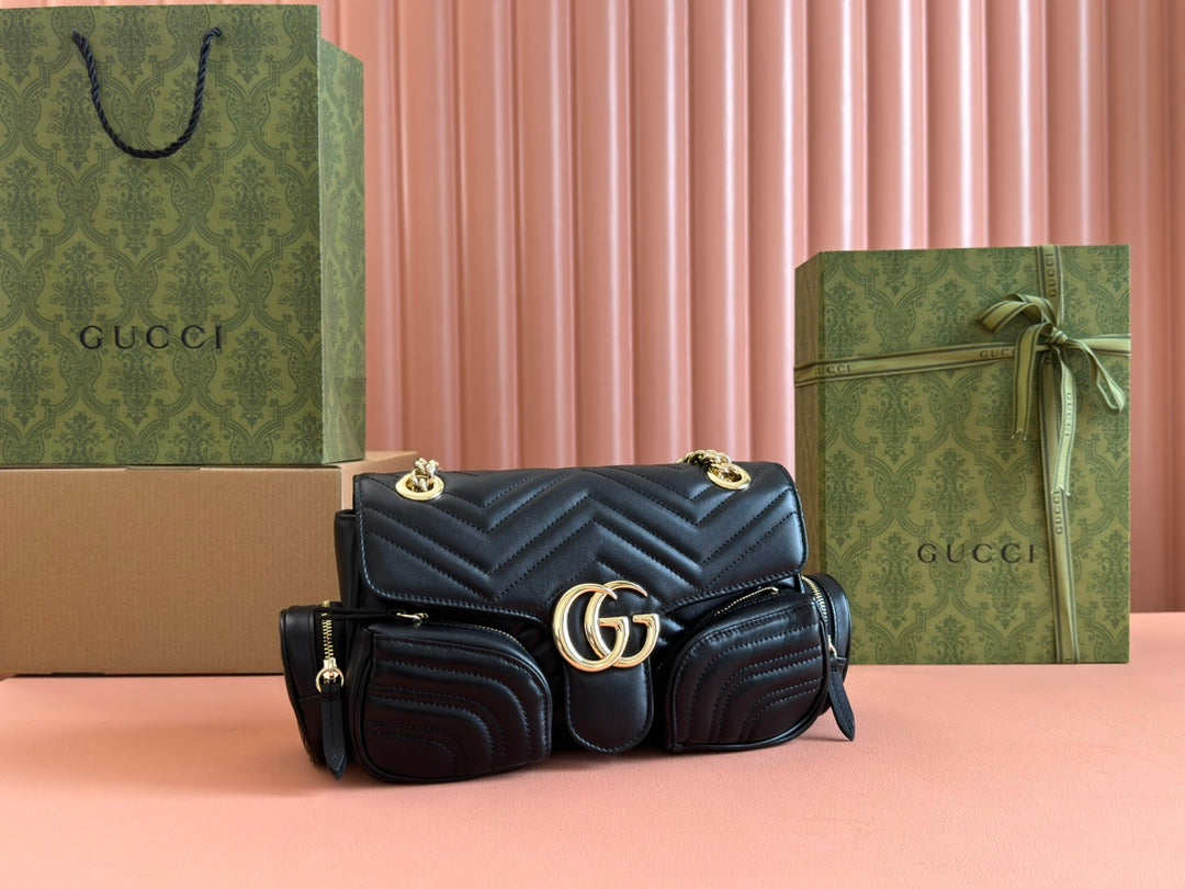 Gucci Marmont Bag Black Leather 244247 mysite