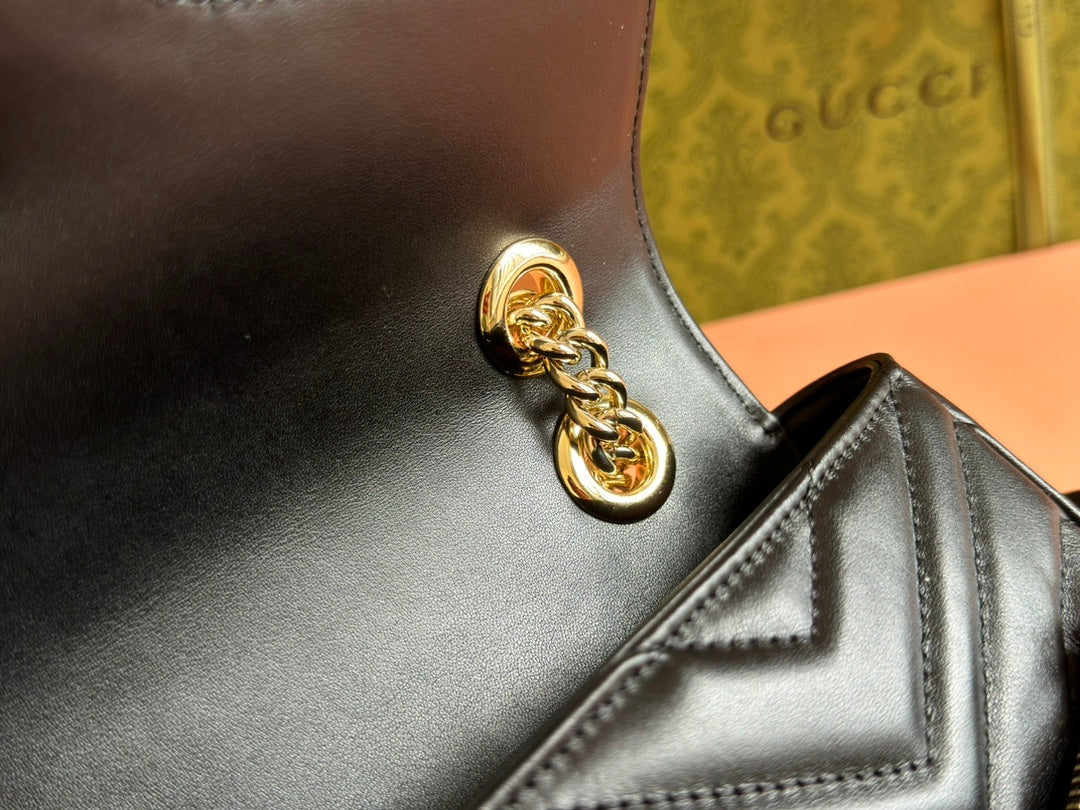 Gucci Marmont Bag Black Leather 244247 mysite