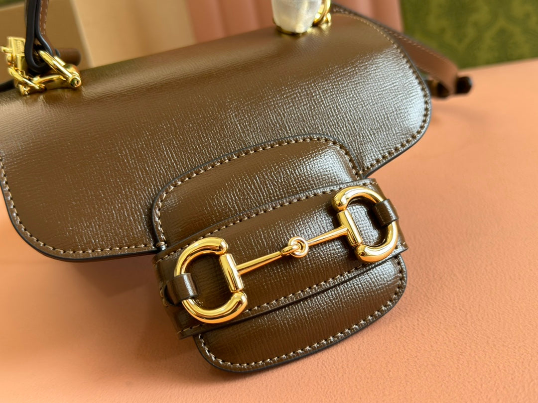 Gucci Horsebit Bag Brown Leather 239817 mysite