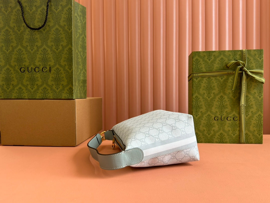 Gucci Ophidia 20cm Bag Blue Gray Canvas 239921 mysite