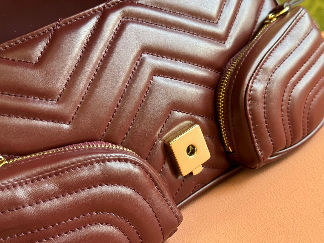 Gucci Marmont Bag Rosso Ancora Red Leather 244246 mysite