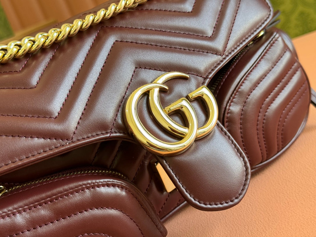 Gucci Marmont Bag Rosso Ancora Red Leather 244246 mysite