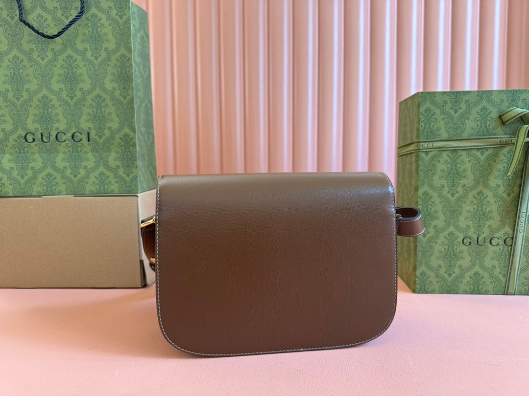 GG 1955 Horsebit Mini Bag 20cm Brown Calfskin Gold Hardware mysite