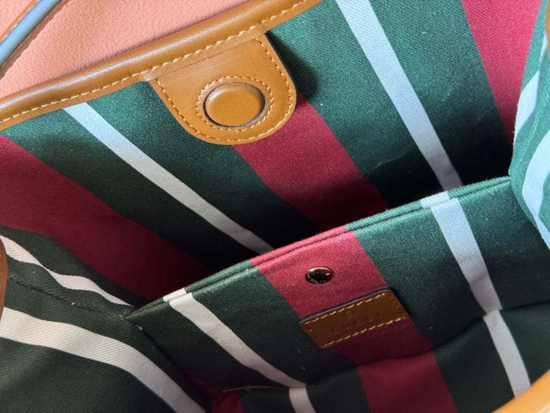 Gucci Ophidia 20.5cm Bag Ebony Brown Canvas 248565 mysite