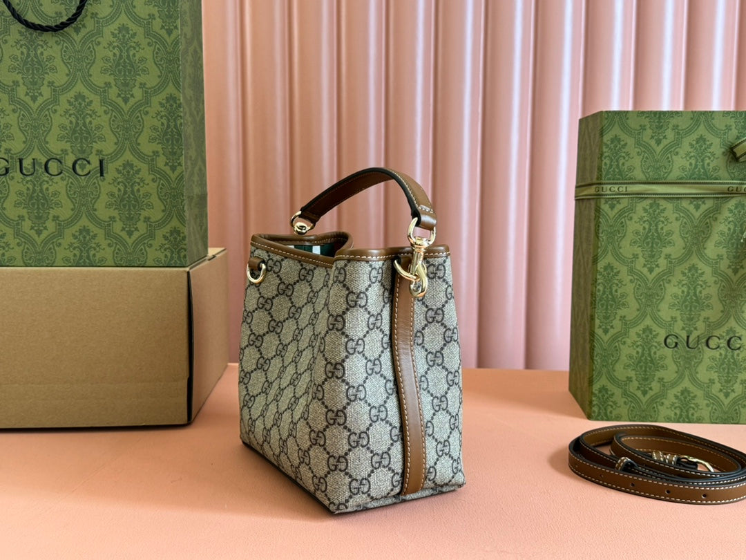 Gucci Ophidia 20.5cm Bag Ebony Brown Canvas 248565 mysite