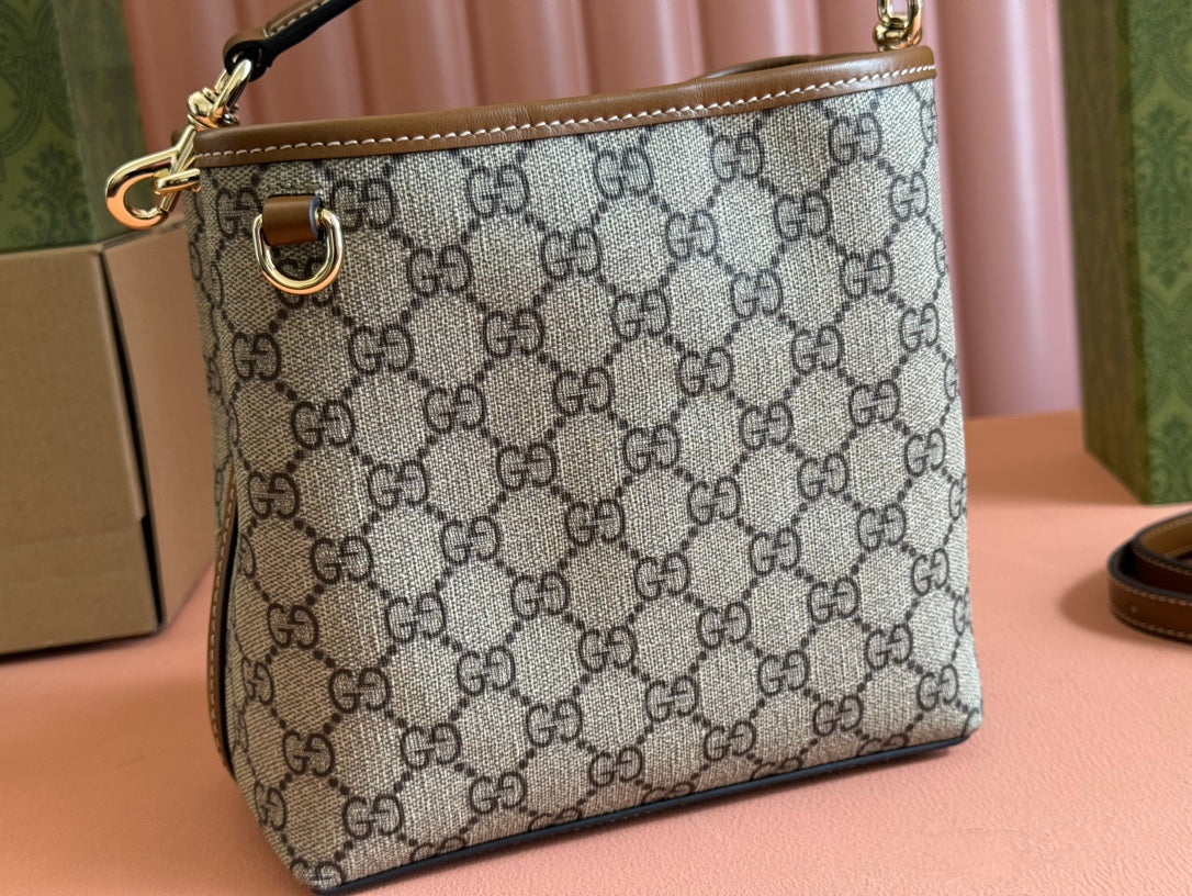 Gucci Ophidia 20.5cm Bag Ebony Brown Canvas 248565 mysite