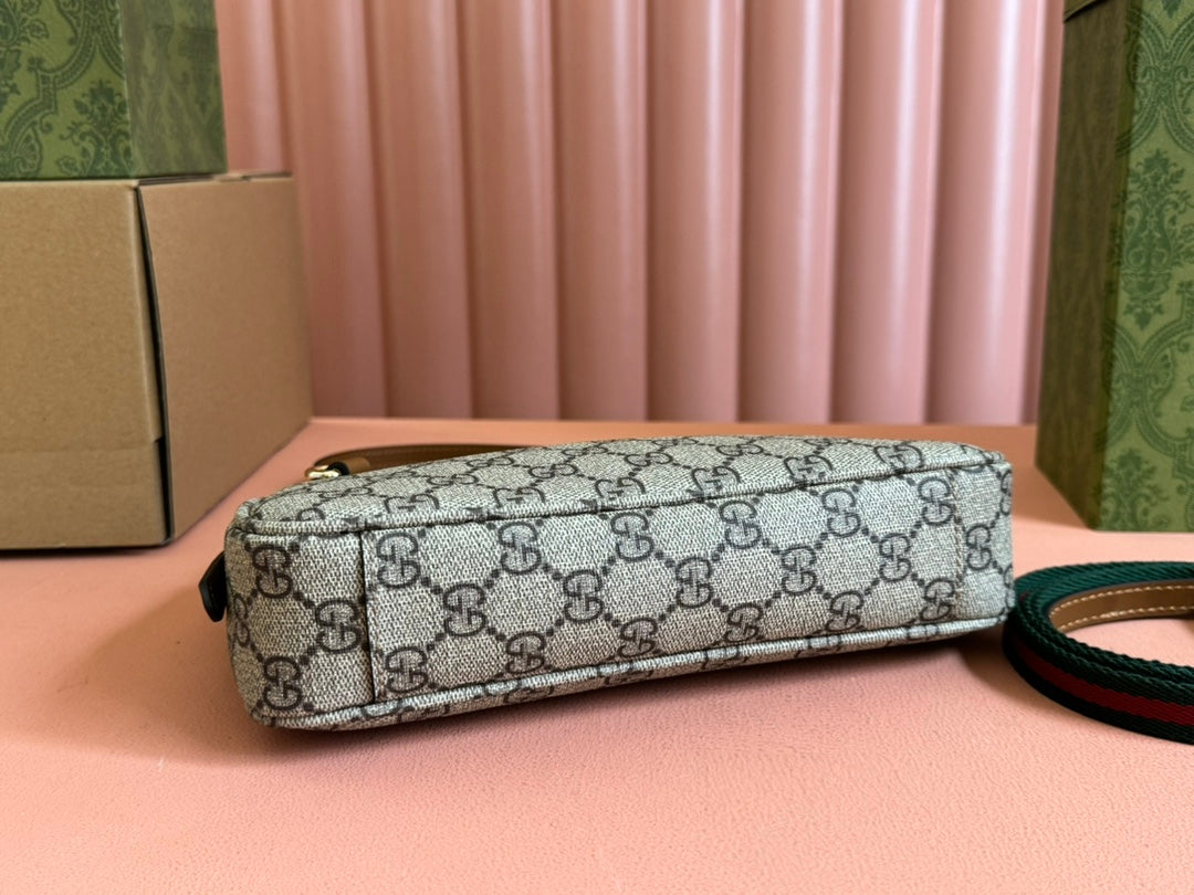 Gucci Ophidia 24.5cm Bag Ebony Brown Canvas 248564 mysite