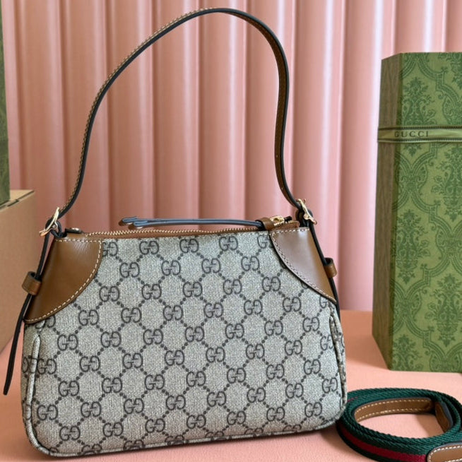 Gucci Ophidia 24.5cm Bag Ebony Brown Canvas 248564 mysite