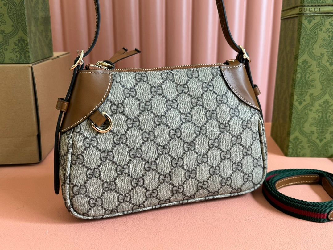 Gucci Ophidia 24.5cm Bag Ebony Brown Canvas 248564 mysite