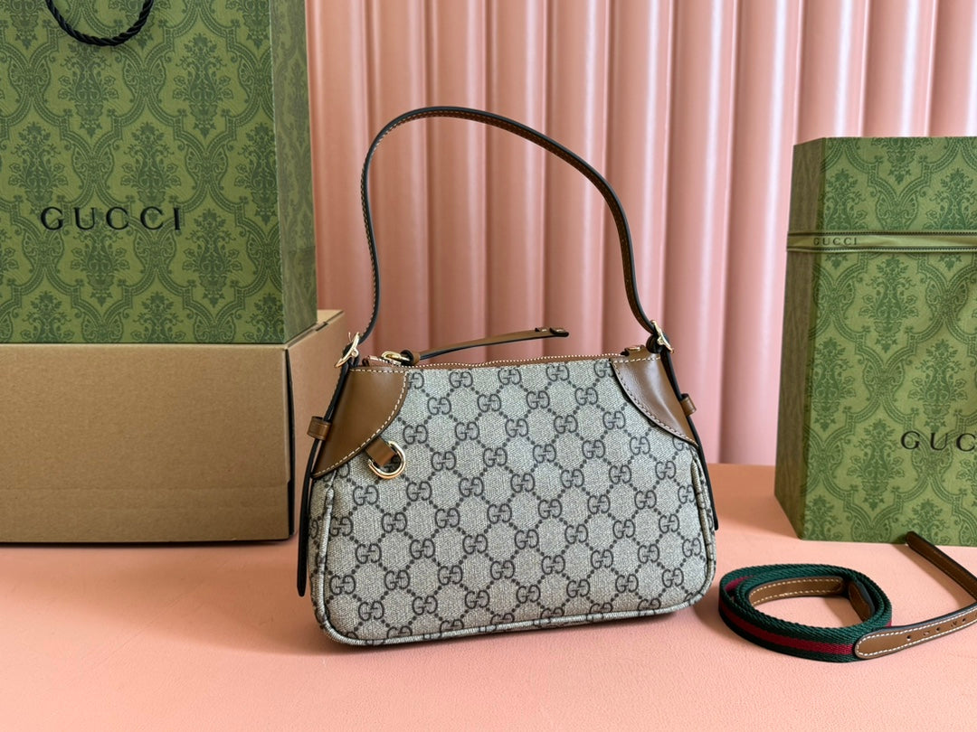 Gucci Ophidia 24.5cm Bag Ebony Brown Canvas 248564 mysite