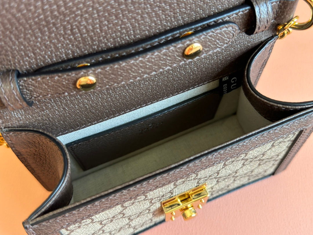 Gucci Ophidia 17.5cm Bag Ebony Brown Canvas Leather 248489 mysite